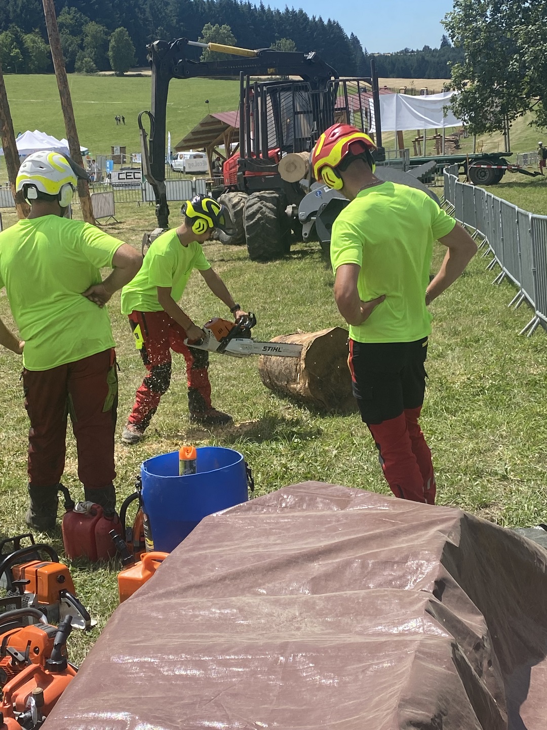 Les élèves s'entrainent avant le concours